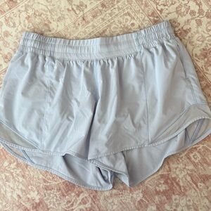 Light blue lululemon hotty hot shorts - size 10 tall 4 in